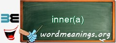 WordMeaning blackboard for inner(a)